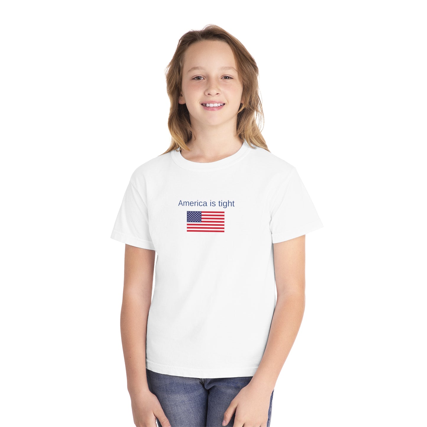 America is tight x flag kids tee