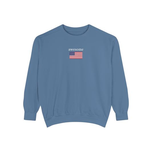 awesome x flag - crew neck sweater