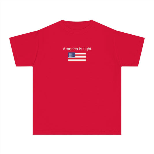 America is tight x flag kids tee