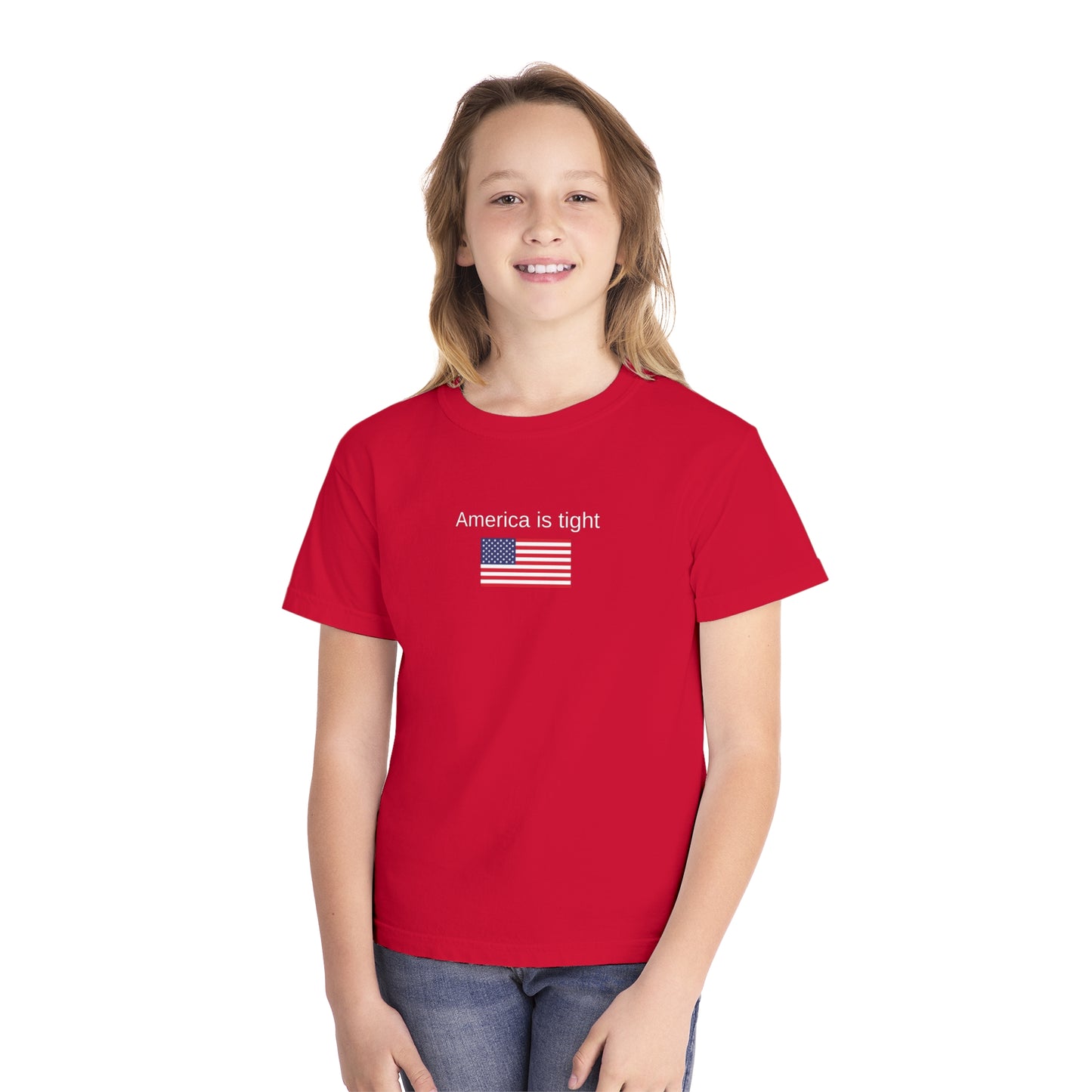 America is tight x flag kids tee