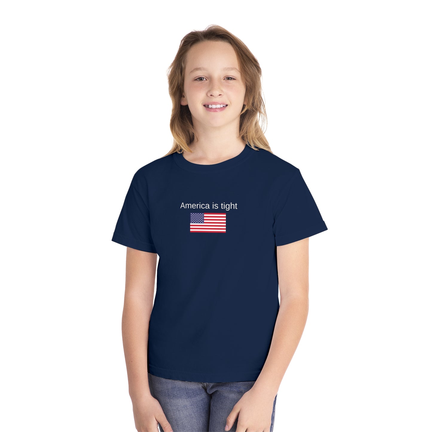 America is tight x flag kids tee