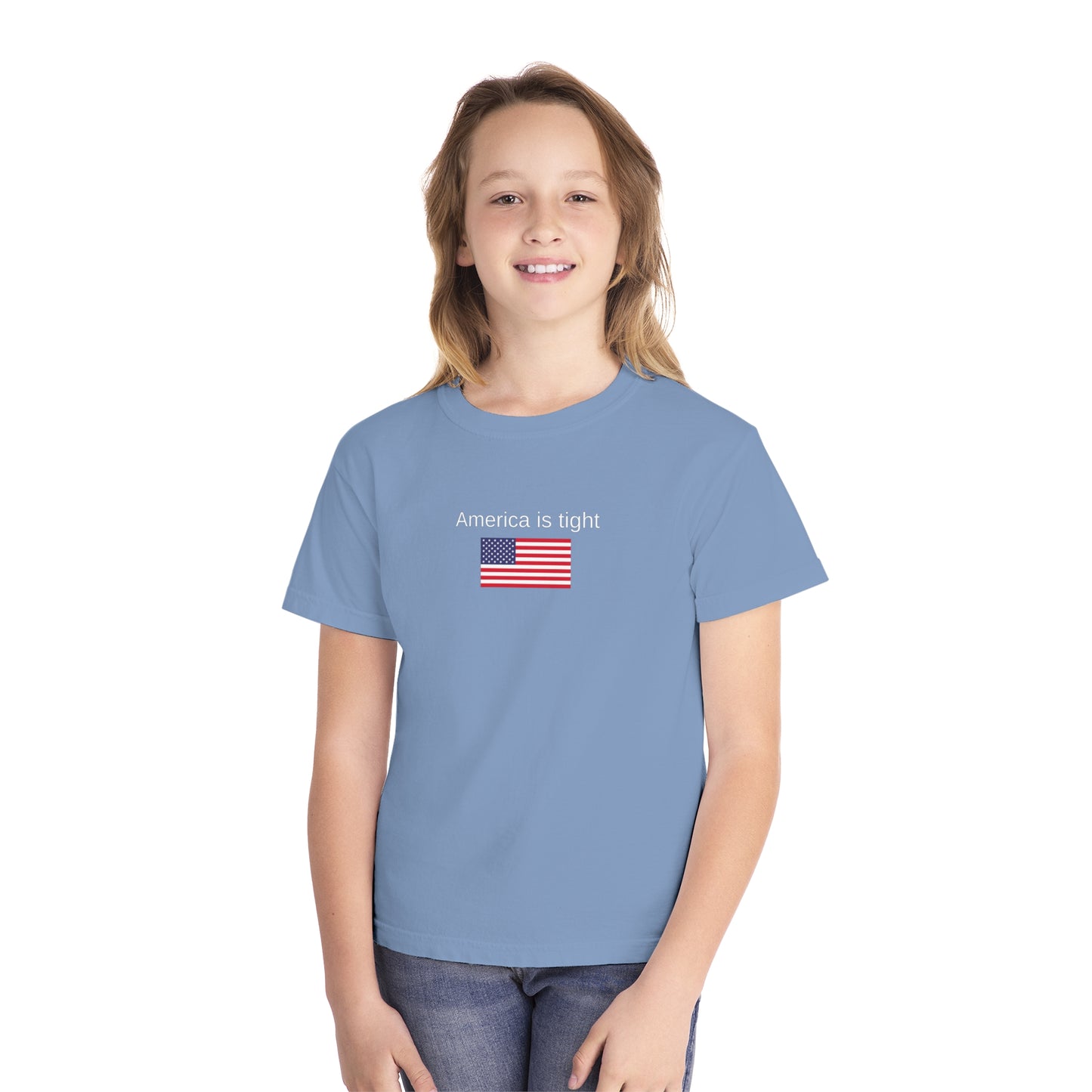 America is tight x flag kids tee